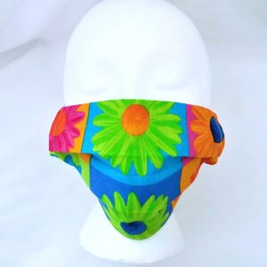 Mask, Reusable Face Mask with Elastic - Flowers