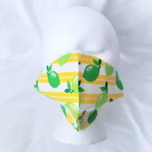 Mask, Reusable Face Mask with Elastic - Lemon Lime