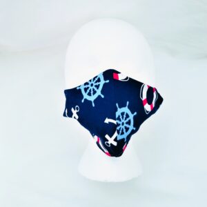 Mask, Reusable Face Mask with Elastic - Nautical