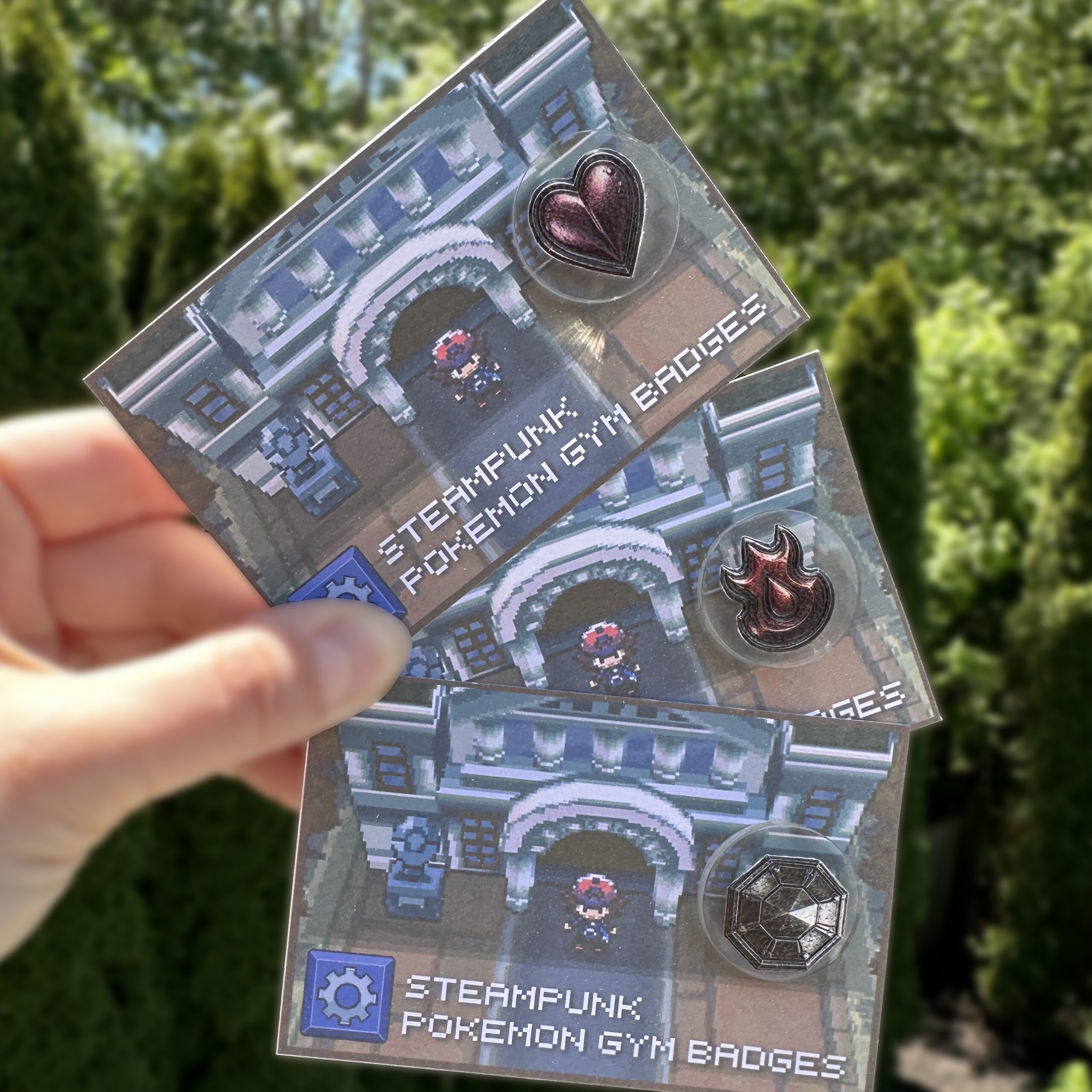 Steampunk Pokemon Badge Pins - Image 2