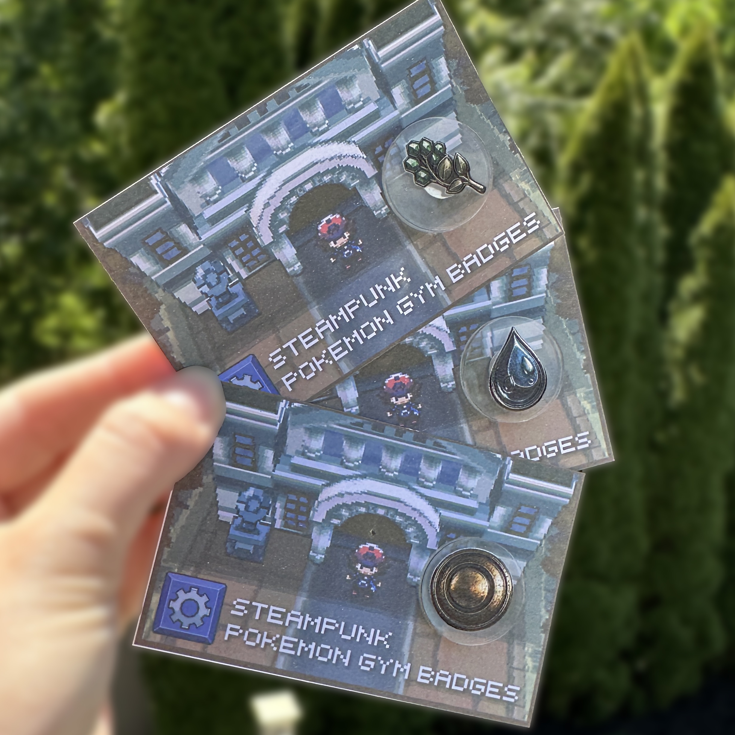 Steampunk Pokemon Badge Pins - Image 4