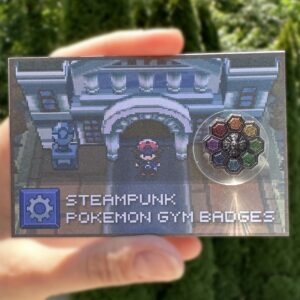 Steampunk Pokemon Badge Pins