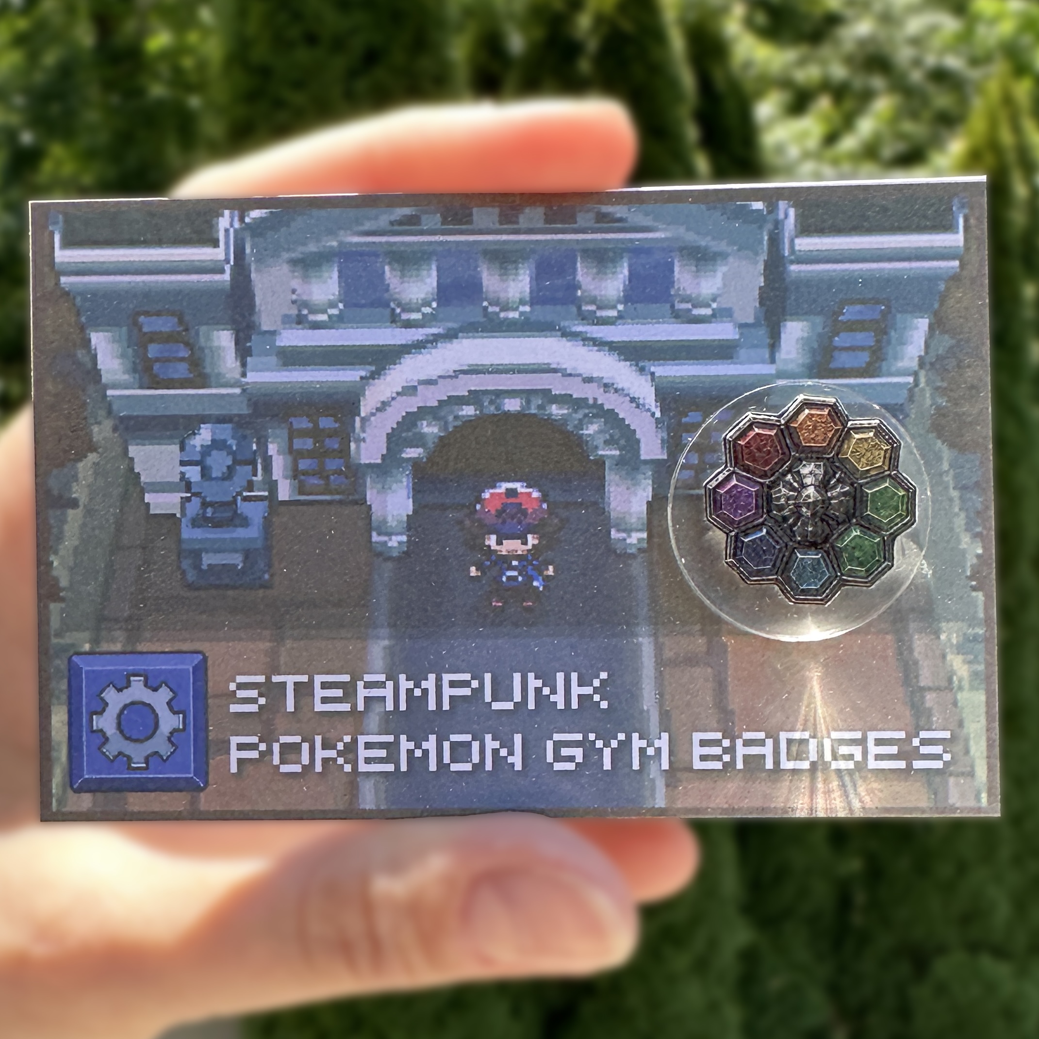 Steampunk Pokemon Badge Pins