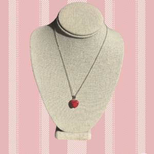 Red Jasper Heart stone necklace