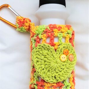 Water Bottle Holder with Carabiner Clip - Orangesicle