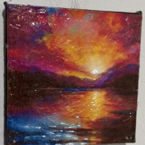 Sunset Thaw at the Lake Mini Original