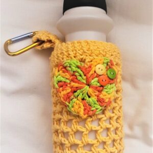 Water Bottle Holder with Carabiner Clip - Sunflower Yellow