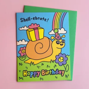 Shell-Ebrate Snail Birthday Greeting Card