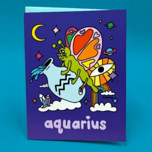Zodiac Aquarius Greeting Card