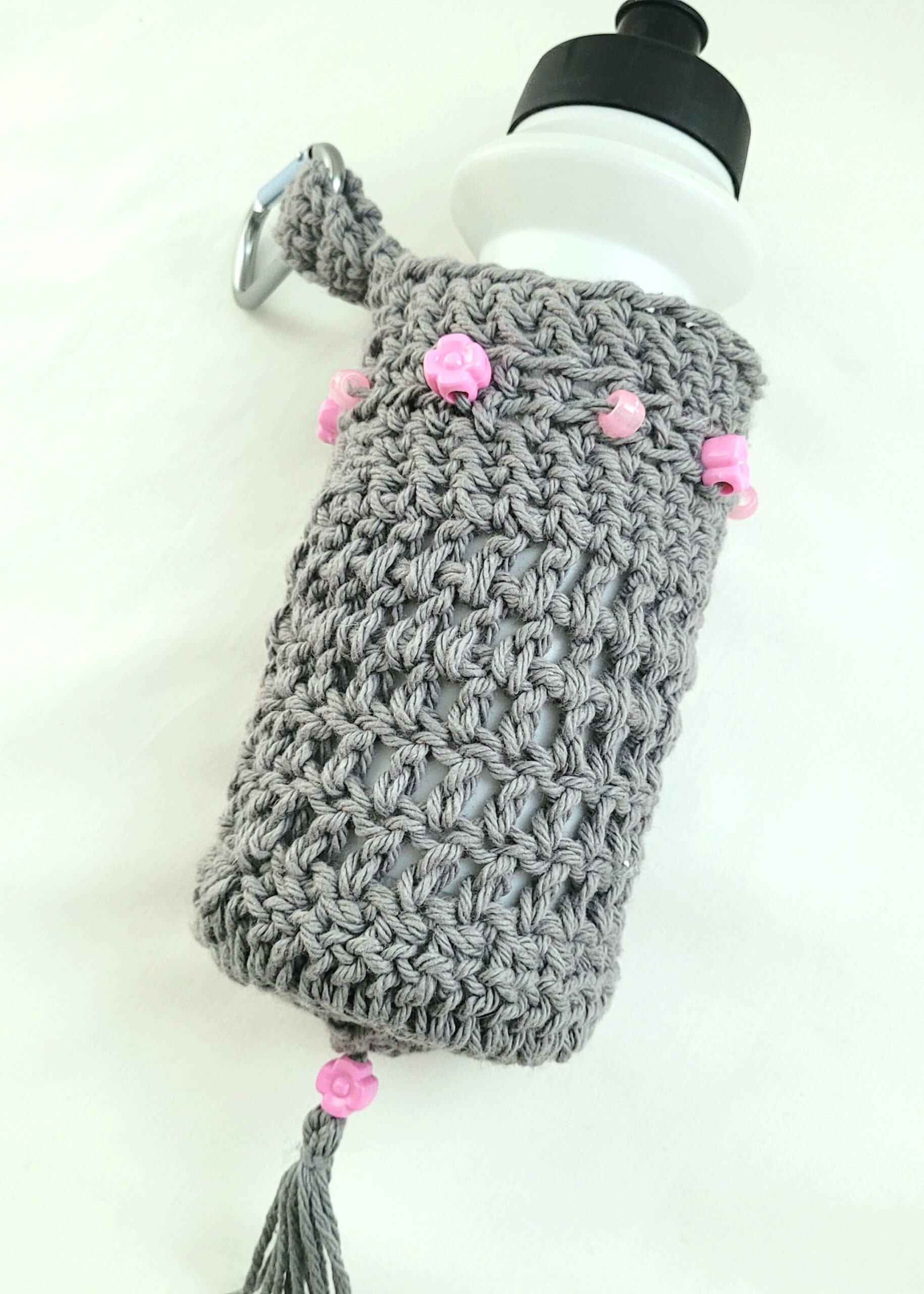 Water Bottle Holder with Carabiner Clip - Slate Grey - Image 2