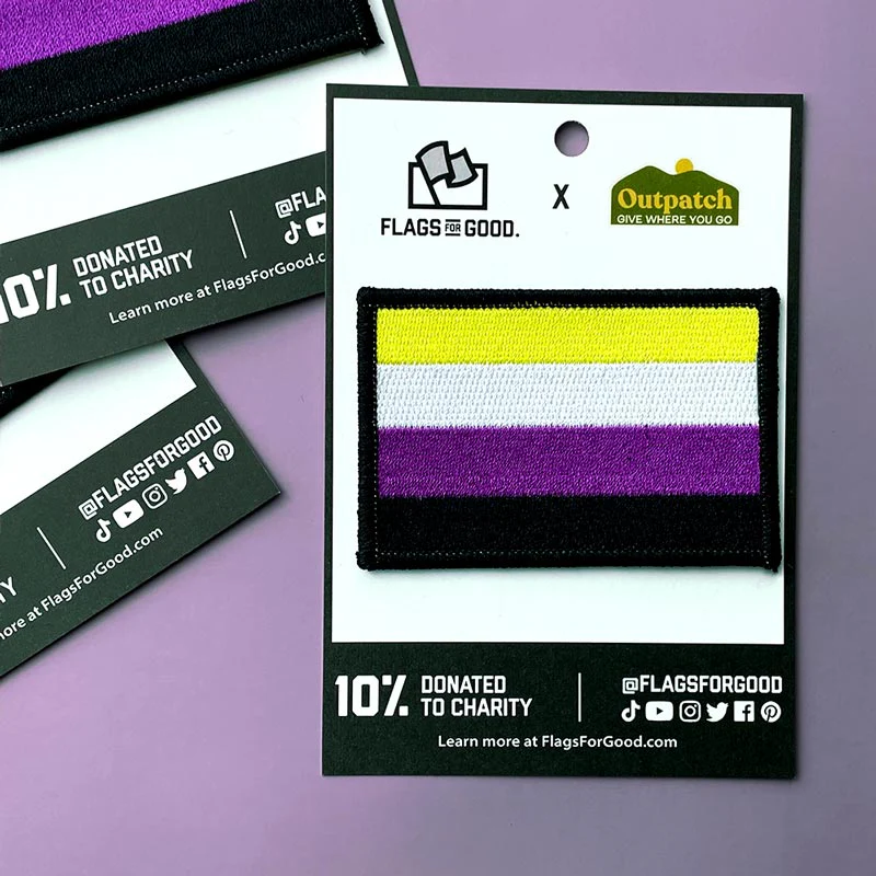 Non-Binary Pride Flag Stick-On Patch