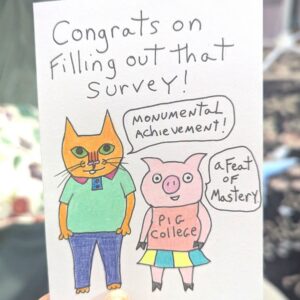 Weird Card: Congrats on Filling Out that Survey!