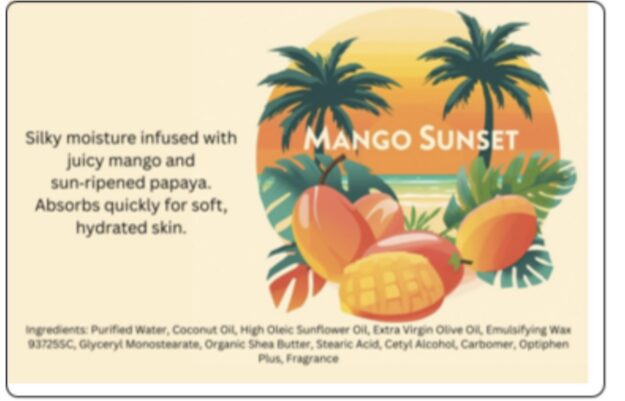 Mango Sunset body lotion 8oz