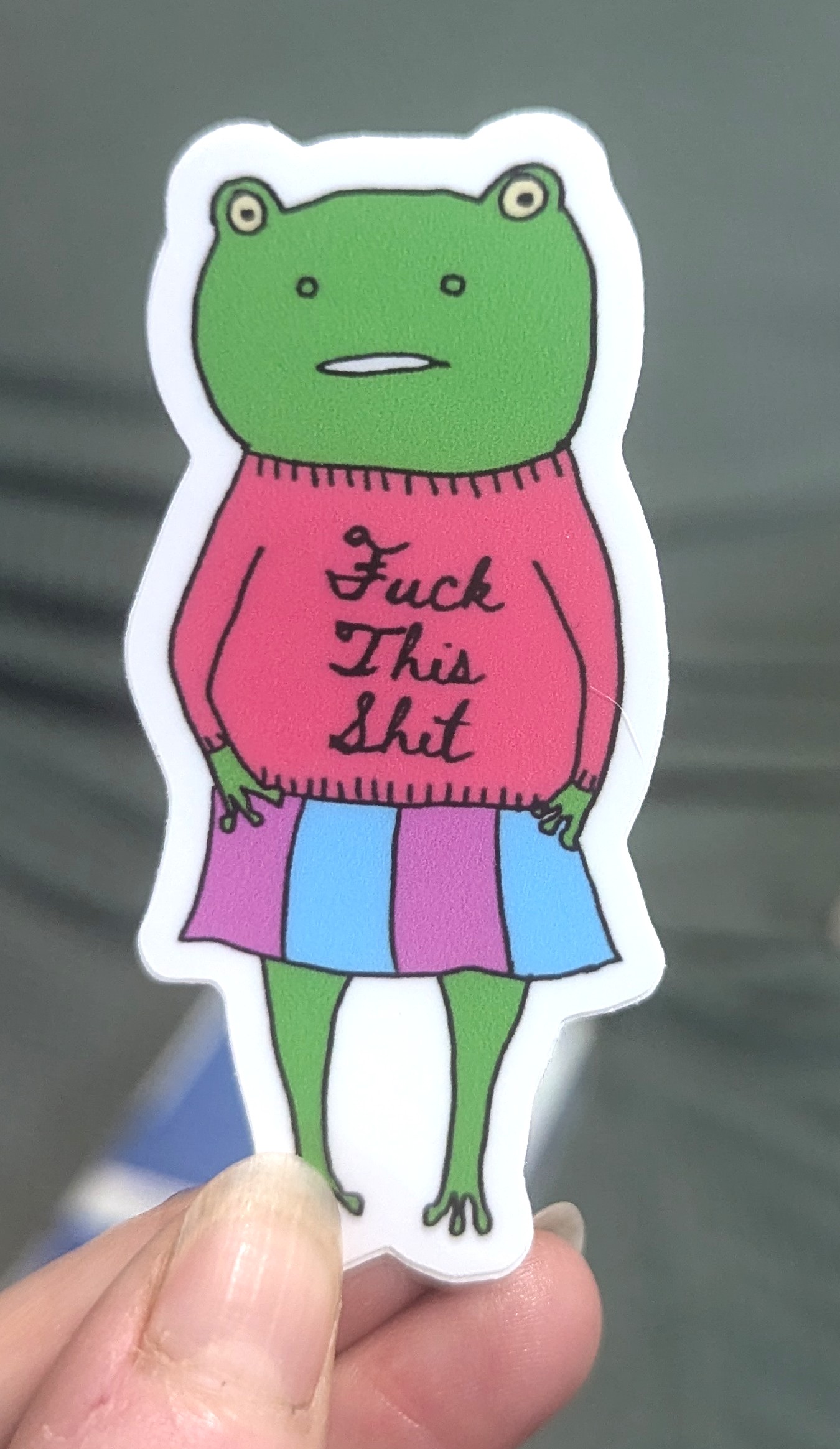 Fuck this shit frog sticker