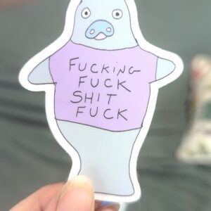 Fucking Fuck Shit Fuck Manatee Sticker