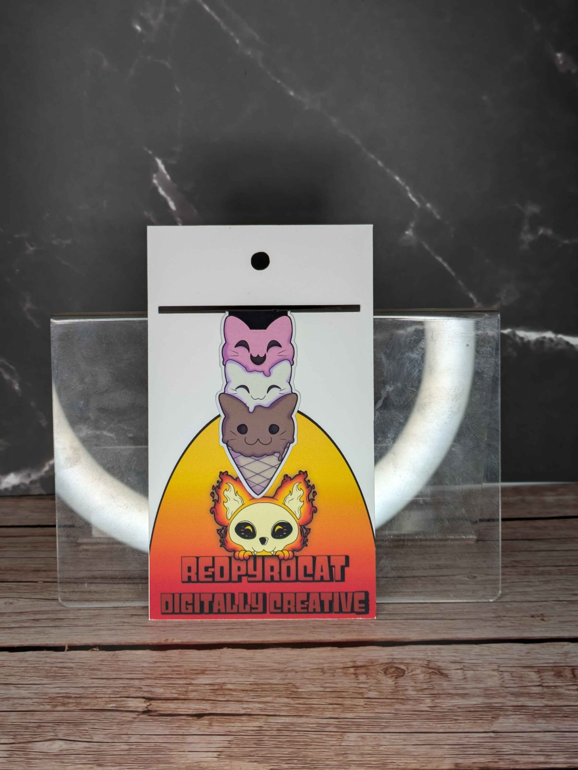 Kitty Ice Cream Magnetic Bookmark