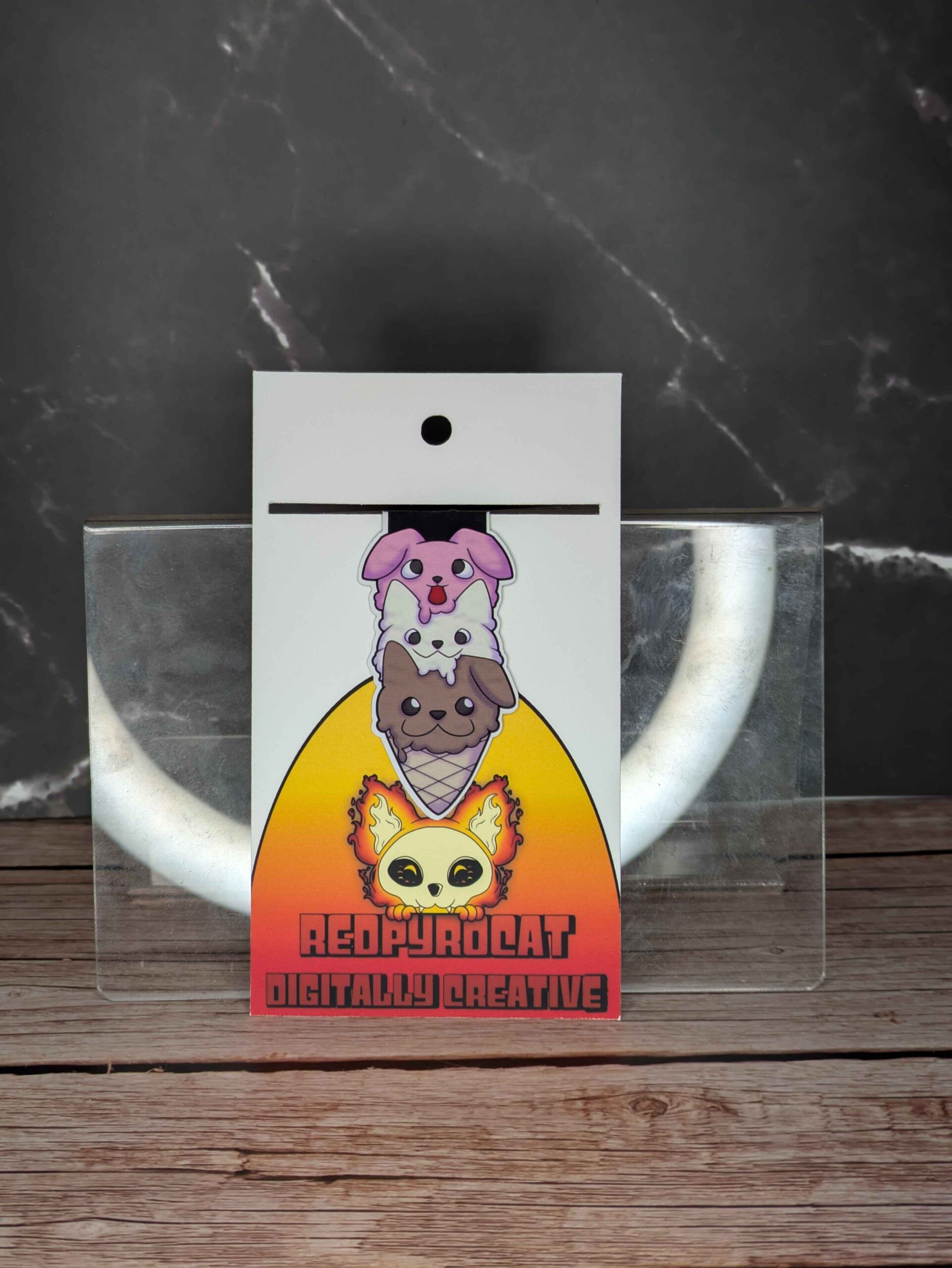 Puppy Ice Cream Magnetic Bookmark