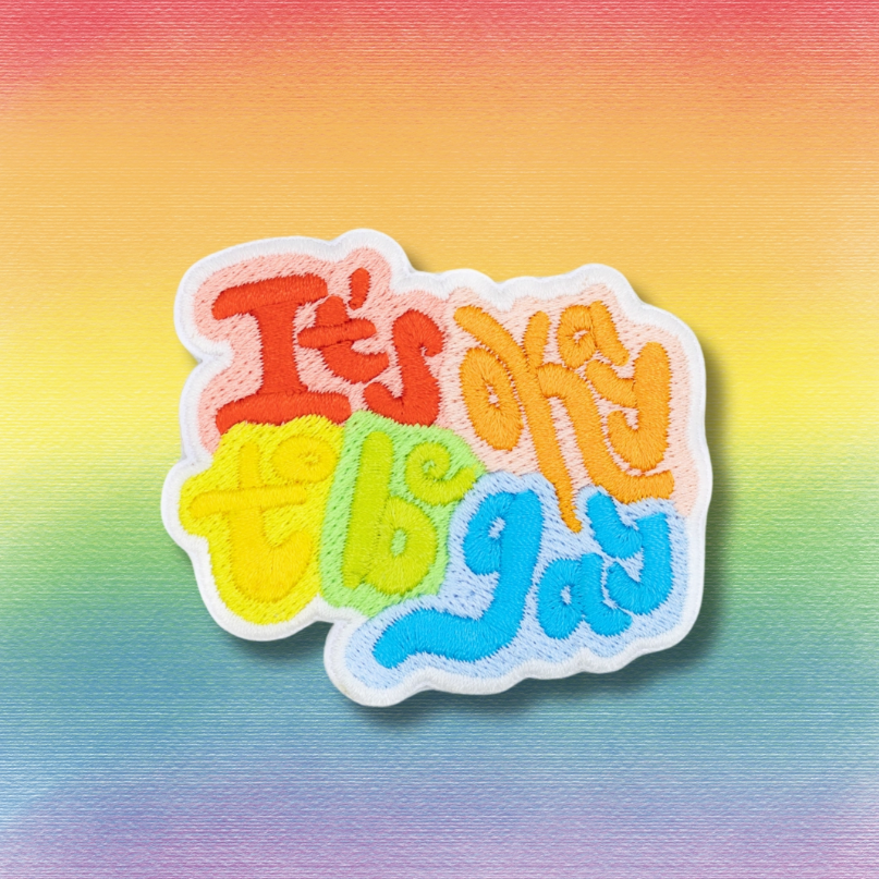 Its Okay To Be Gay Embroidered Sticker Patch - Image 2