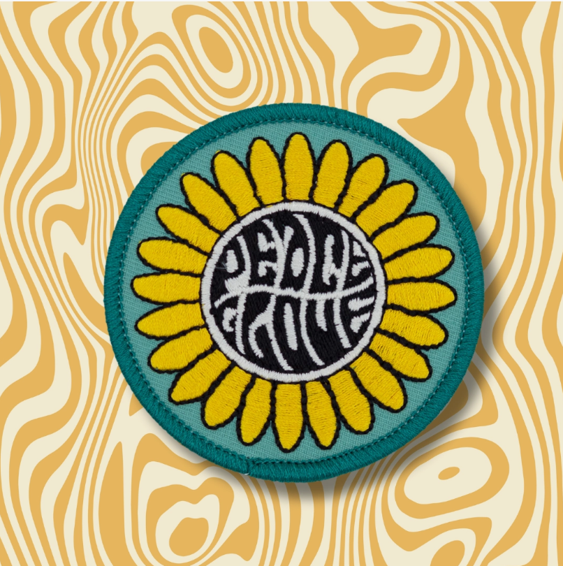 Peace & Love Embroidered Sticker Patch - Image 2