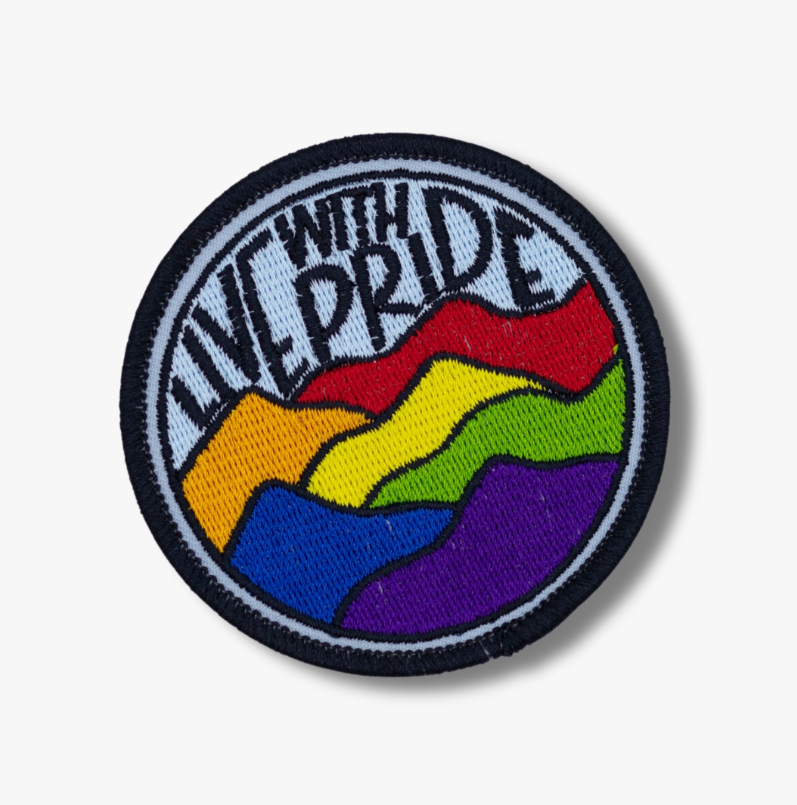 Live with Pride Embroidered Sticker Patch