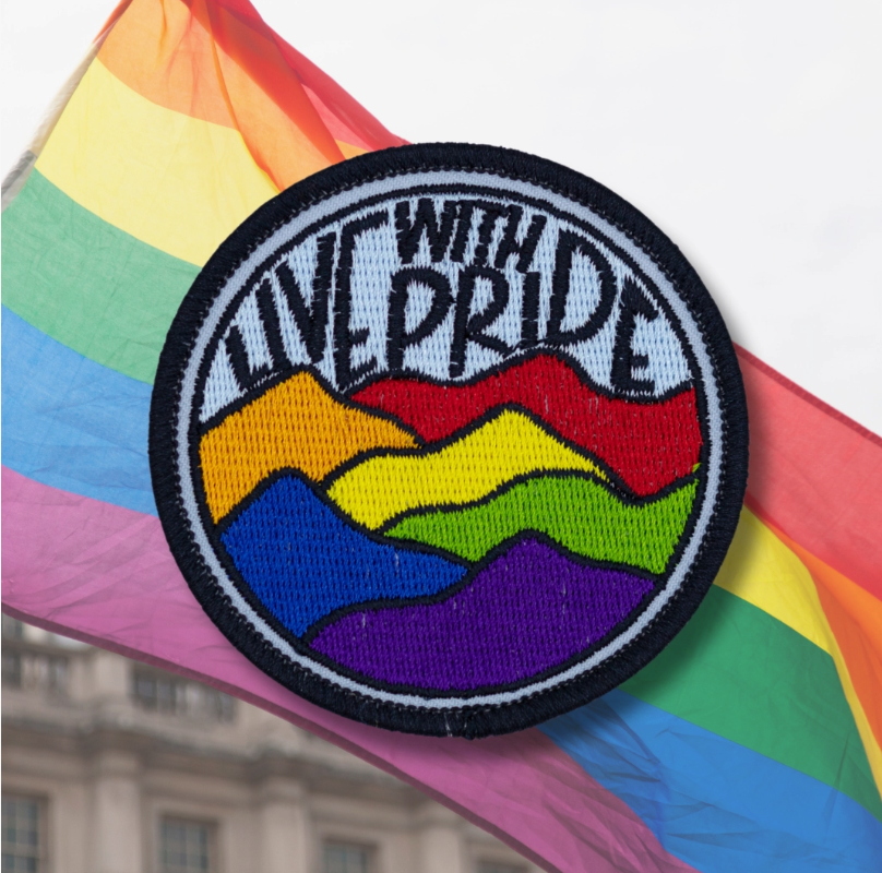 Live with Pride Embroidered Sticker Patch - Image 2