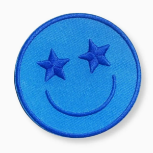 Star Eyes Smiley Face Embroidered Sticker Patch