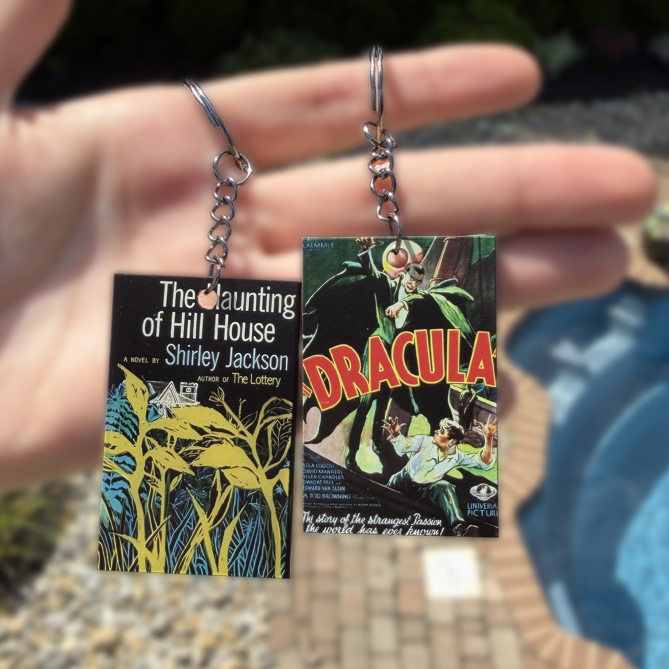 Classic Horror Novel Keychains