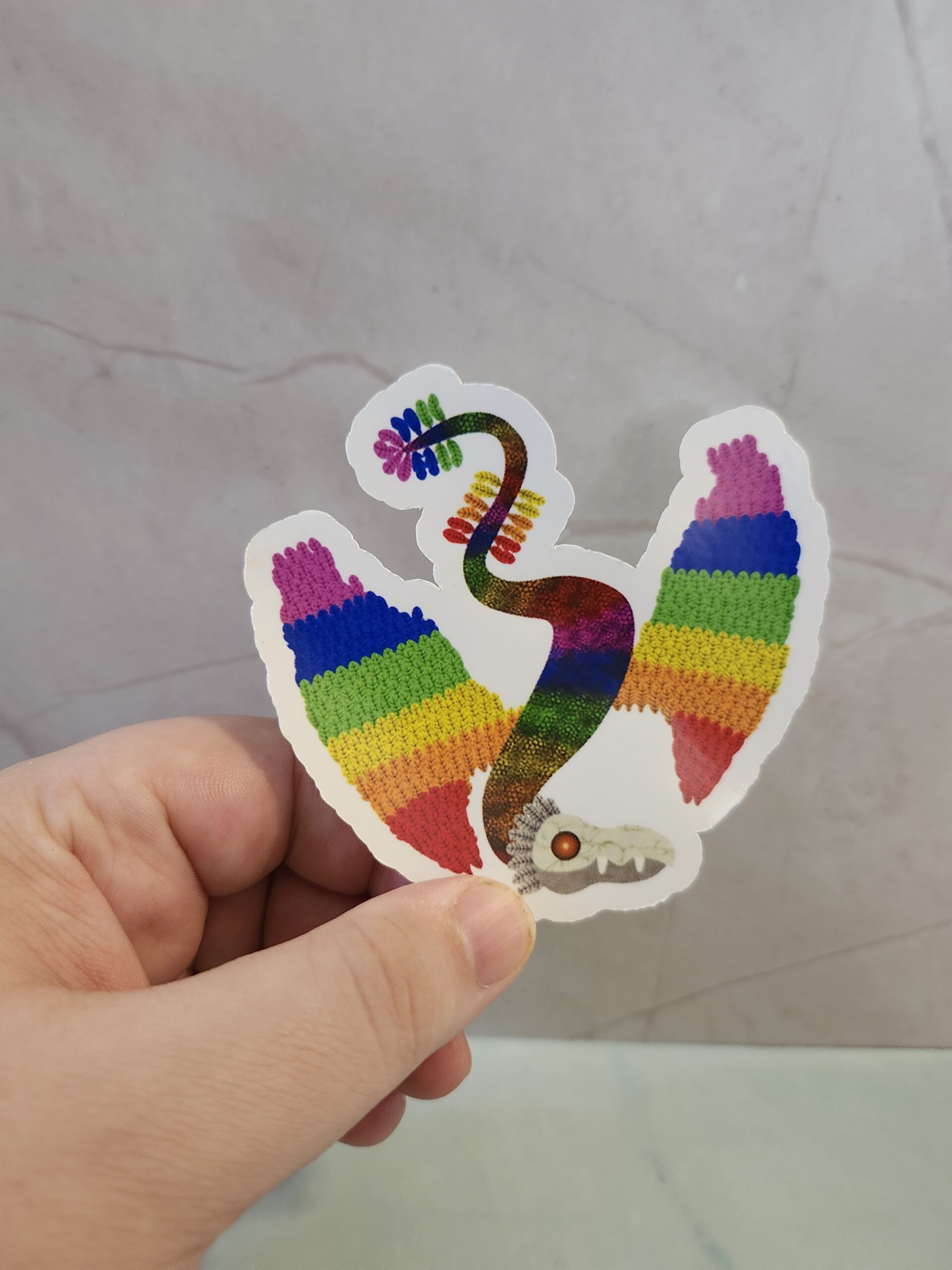 Rainbow Wyvern 3" Sticker