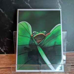 Frog on a Leaf - 5x7" Art Print
