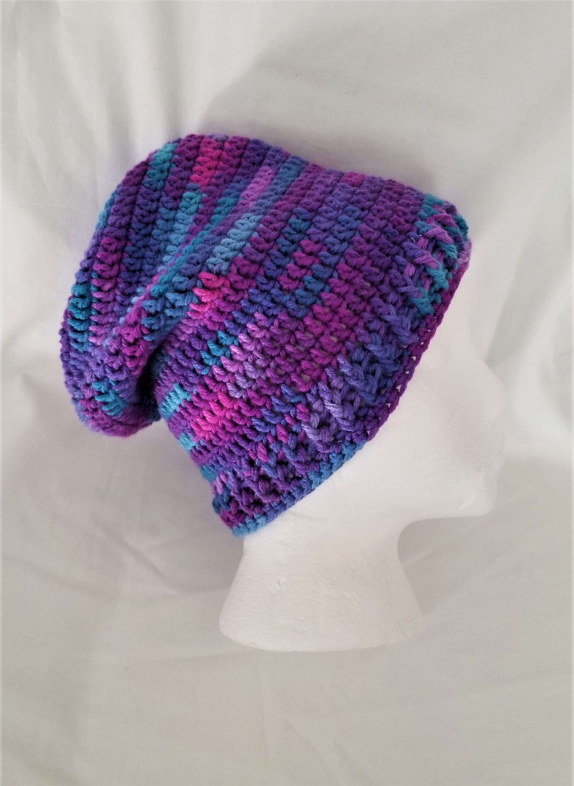 Hat - Crochet Unisex Hat - Purple Berry - Image 3