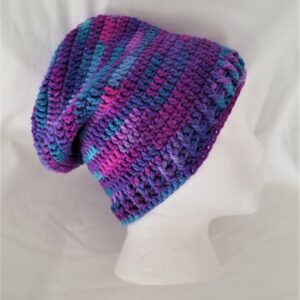 Hat - Crochet Unisex Hat - Purple Berry