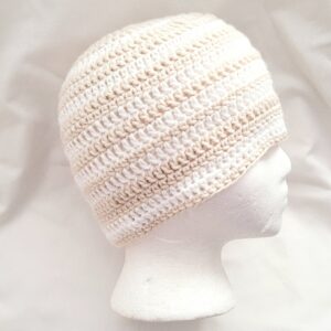 Hat - Crochet Unisex Hat - Cream White