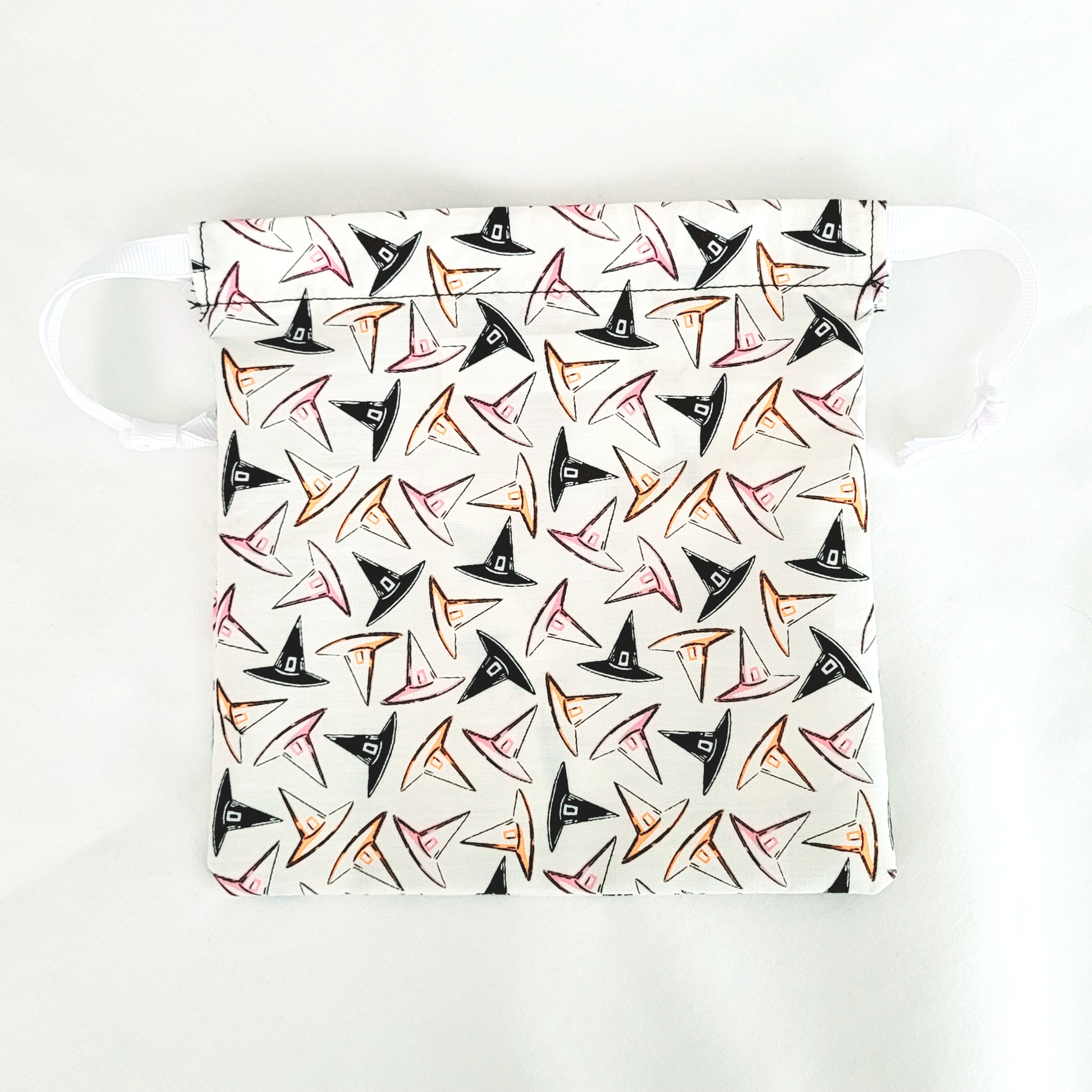 Drawstring Bag – Reusable Gift & Storage Pouch - Witchy Hats - Image 3