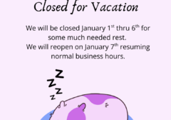 Closed for Vacation