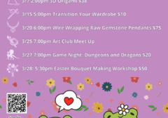 INSTA March Class Calendar