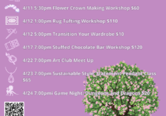 Insta April Class Calendar