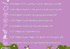 Insta May Class Calendar