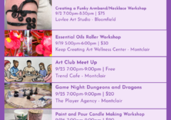 September Class & Event Calendar
