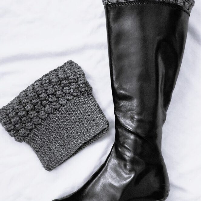 boot cuffs, boot, hearther grey, yolandas creations